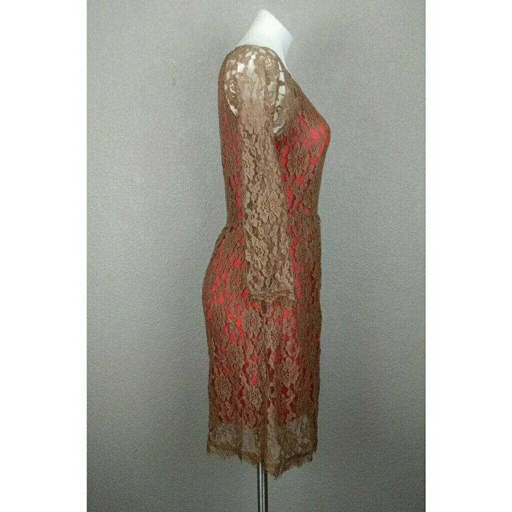 Flying Tomato Lace Flower Llined Dress Size Medium - Picture 2 of 10